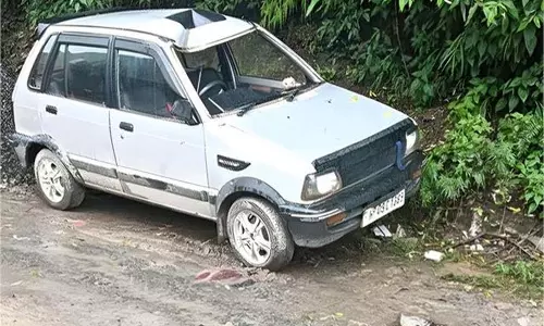 Himachal: चलती कार पर पहाड़ी से गिरा पत्थर, अचालक की मौत