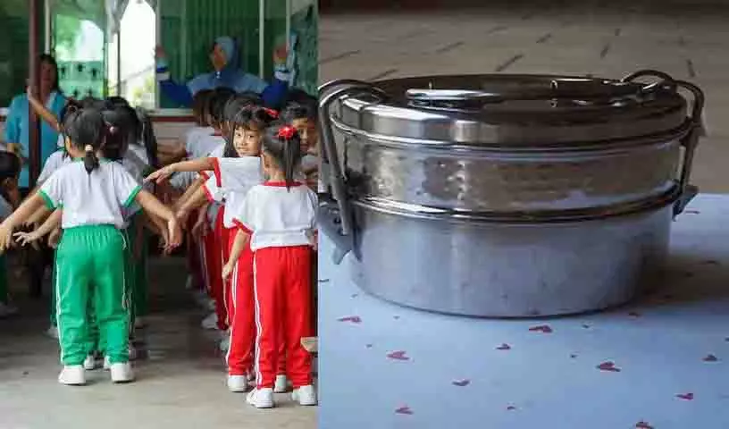 सैदाबाद स्कूल में शिक्षक द्वारा कथित तौर पर टिफिन बॉक्स फेंकने से LKG का छात्र घायल सैदाबाद स्कूल में शिक्षक द्वारा कथित तौर पर टिफिन बॉक्स फेंकने से LKG का छात्र घायल