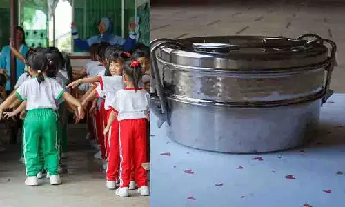 सैदाबाद स्कूल में शिक्षक द्वारा कथित तौर पर टिफिन बॉक्स फेंकने से LKG का छात्र घायल सैदाबाद स्कूल में शिक्षक द्वारा कथित तौर पर टिफिन बॉक्स फेंकने से LKG का छात्र घायल