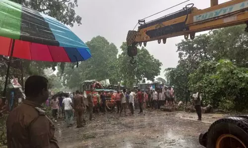 भारी बारिश के कारण रोडवेज बस पर गिरा पेड़, चालक समेत 4 की मौत
