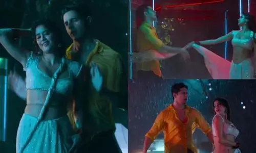 भीगी साड़ी गाने की शूटिंग में बारिश ने बढ़ाई मुश्किलें