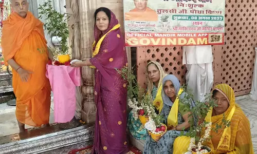 Jaipur: श्रावण मास में तुलसी पौधों से हरियाली का उत्सव