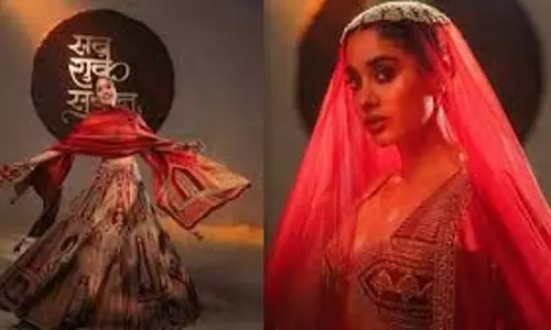 जान्हवी कपूर ने मसाबा गुप्ता के हेरिटेज लहंगे में दिखाया ब्राइडल ग्लैमर