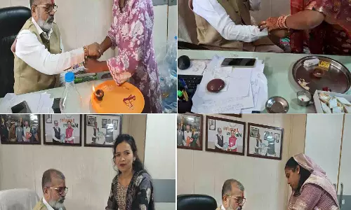 जनता से रिश्ता अखबार दफ्तर में मनाया गया रक्षाबंधन पर्व
