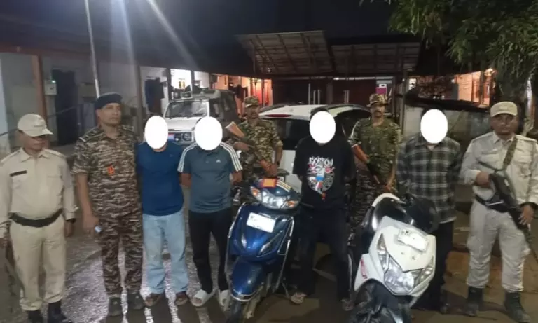 Manipur के इंफाल पूर्व में संयुक्त अभियान में चार जबरन वसूली करने वाले गिरफ्तार