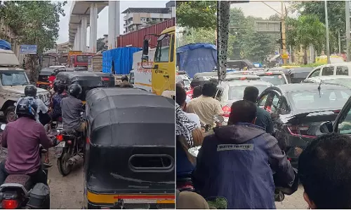 ठाणे, मुंब्रा, भिवंडी और कल्याण में ट्रैफिक जाम की स्थिति गंभीर