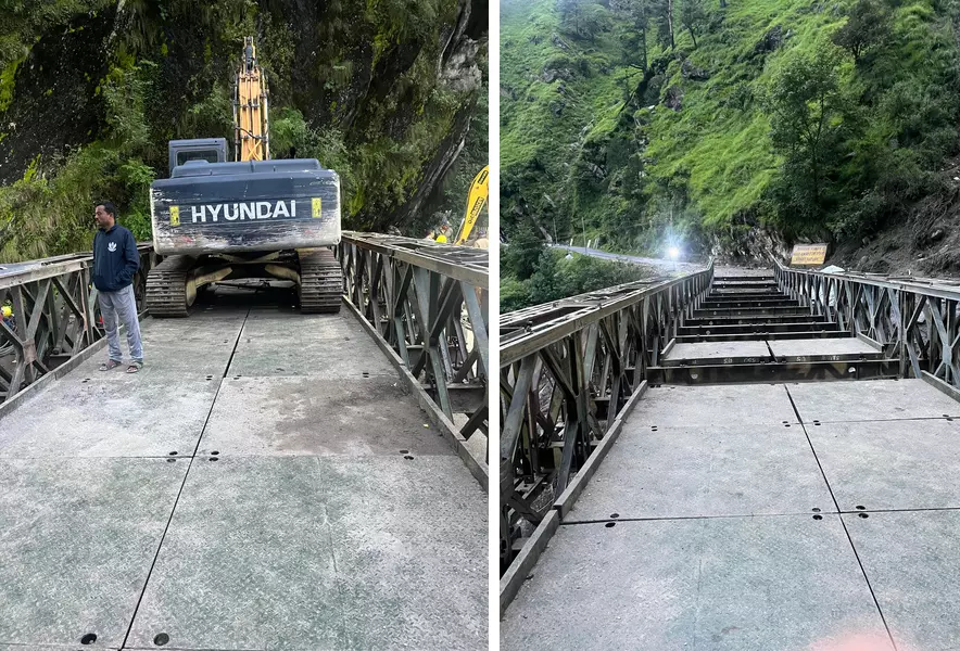 उत्तरकाशी आपदा: अंतिम चरण में लिमचीगाड पुल का निर्माण, कुछ ही घंटों में बहाल होगा आवागमन उत्तरकाशी आपदा: अंतिम चरण में लिमचीगाड पुल का निर्माण, कुछ ही घंटों में बहाल होगा आवागमन