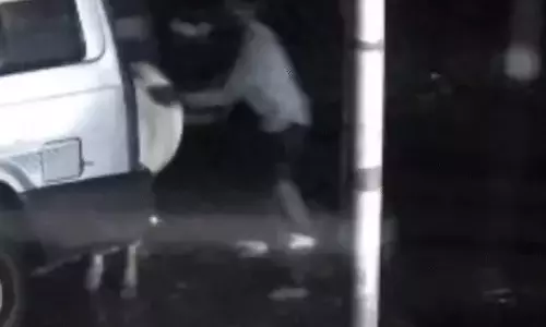 गायों की चोरी वो भी कार से, CCTV फुटेज में वारदात कैद