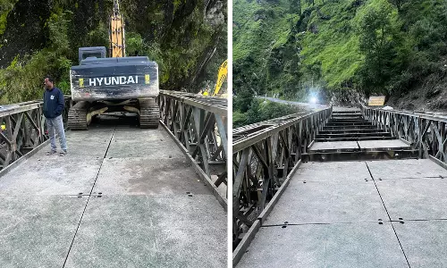 उत्तरकाशी आपदा: अंतिम चरण में लिमचीगाड पुल का निर्माण, कुछ ही घंटों में बहाल होगा आवागमन उत्तरकाशी आपदा: अंतिम चरण में लिमचीगाड पुल का निर्माण, कुछ ही घंटों में बहाल होगा आवागमन