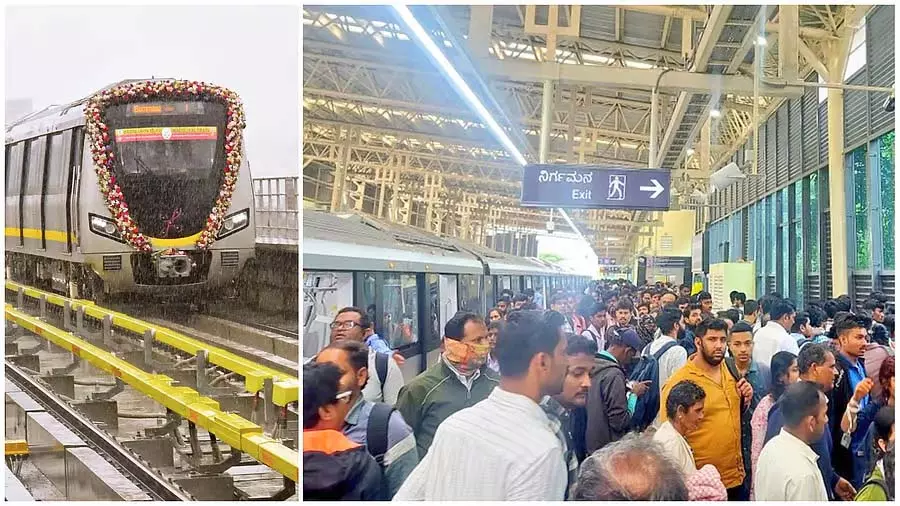 मेट्रो येलो लाइन पर हर 25 मिनट में एक ट्रेन: भीड़भाड़, यात्रियों की शिकायत मेट्रो येलो लाइन पर हर 25 मिनट में एक ट्रेन: भीड़भाड़, यात्रियों की शिकायत
