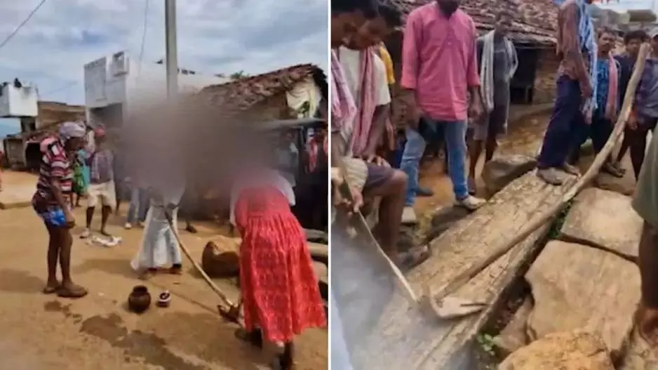 Koraput: पंचायत ने सुनाई ‘सजा’, जोड़े से खेत में हल चलवाया गया Koraput: पंचायत ने सुनाई ‘सजा’, जोड़े से खेत में हल चलवाया गया