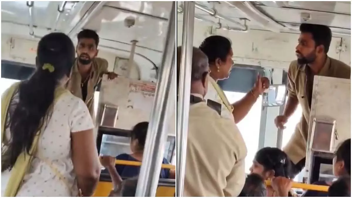 बस गांव में नहीं रुकी, नाराज़ महिला ने अनंतपुर में बस के अंदर मचाया बवाल बस गांव में नहीं रुकी, नाराज़ महिला ने अनंतपुर में बस के अंदर मचाया बवाल