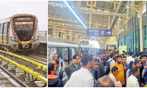 मेट्रो येलो लाइन पर हर 25 मिनट में एक ट्रेन: भीड़भाड़, यात्रियों की शिकायत