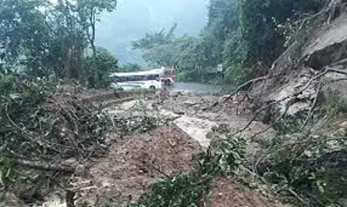कभी व्यस्त रहने वाली वायनाड में कन्नारामपुझा नदी के किनारे की सड़क अब खतरनाक रास्ता है