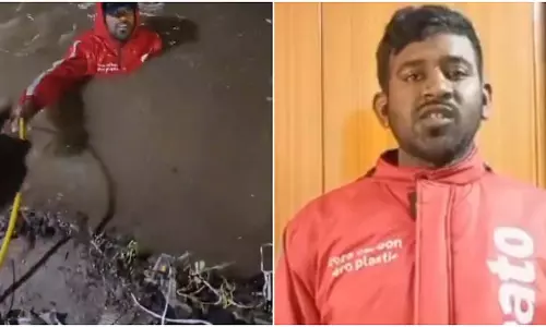 खराब इन्फ्रास्ट्रक्चर बना जानलेवा, ज़ोमैटो डिलीवरी एजेंट गिरा नाले में