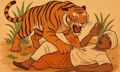 बगहा में बाघ के हमले में किसान की मौत, एक अन्य वनकर्मी घायल