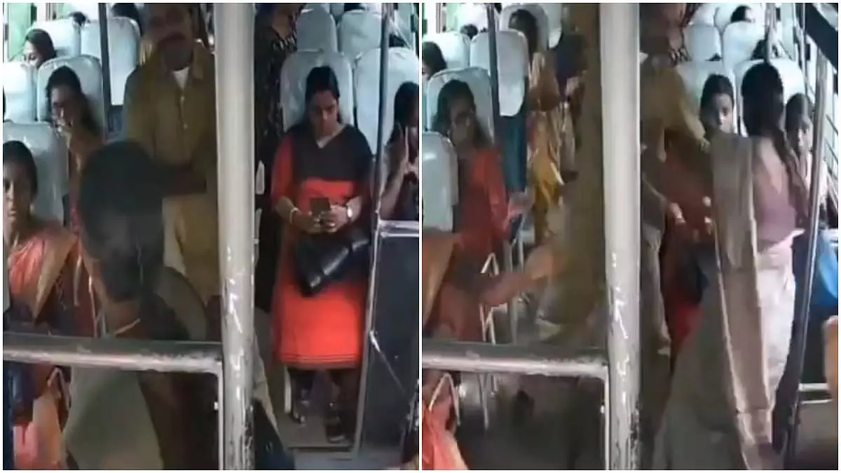 Kerala: त्रिशूर में चलती बस से गिरकर बुजुर्ग महिला की मौत Kerala: त्रिशूर में चलती बस से गिरकर बुजुर्ग महिला की मौत