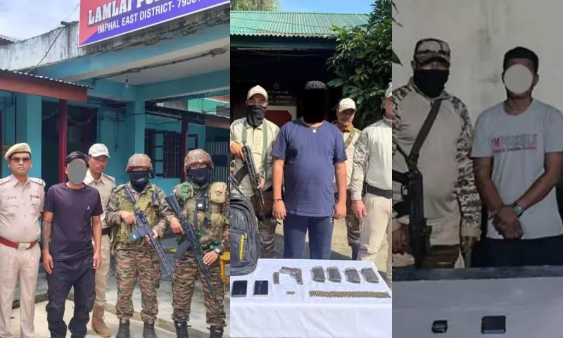 Manipur में 2025 के देशभक्ति दिवस से पहले सुरक्षा कड़ी की गई; 3 उग्रवादी गिरफ्तार Manipur में 2025 के देशभक्ति दिवस से पहले सुरक्षा कड़ी की गई; 3 उग्रवादी गिरफ्तार