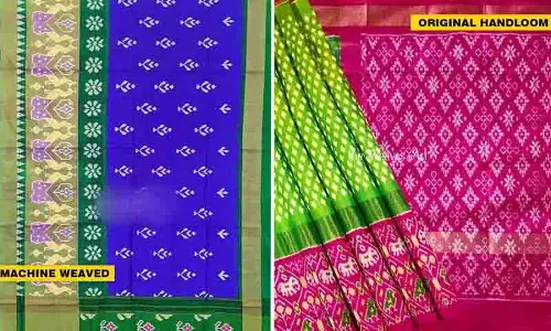 Pochampalli इक्कत साड़ी बुनकर चिंतित, बाजार पावरलूम उत्पादों से भरा Pochampalli इक्कत साड़ी बुनकर चिंतित, बाजार पावरलूम उत्पादों से भरा