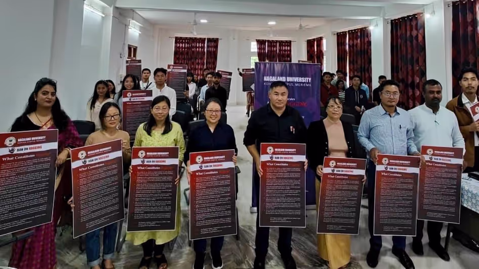 Nagaland विश्वविद्यालय कोहिमा परिसर में जागरूकता पहल के साथ रैगिंग विरोधी दिवस मनाया गया Nagaland विश्वविद्यालय कोहिमा परिसर में जागरूकता पहल के साथ रैगिंग विरोधी दिवस मनाया गया