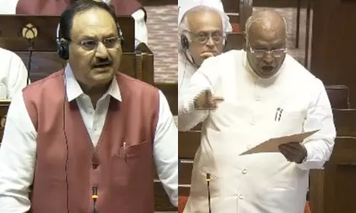 राज्यसभा में नड्डा का खड़गे पर पलटवार, बिहार SIR चर्चा पर विपक्ष का वॉकआउट राज्यसभा में नड्डा का खड़गे पर पलटवार, बिहार SIR चर्चा पर विपक्ष का वॉकआउट