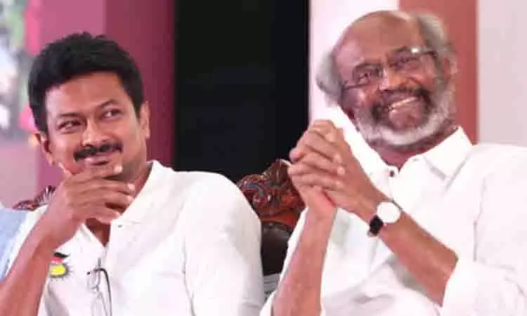 Udhayanidhi Stalin ने रजनीकांत की फिल्म कुली देखी, कहा कि उन्हें यह दमदार मनोरंजक फिल्म बहुत पसंद आई Udhayanidhi Stalin ने रजनीकांत की फिल्म कुली देखी, कहा कि उन्हें यह दमदार मनोरंजक फिल्म बहुत पसंद आई