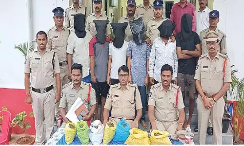 ganja  तस्करी गिरोह के छह सदस्य गिरफ्तार