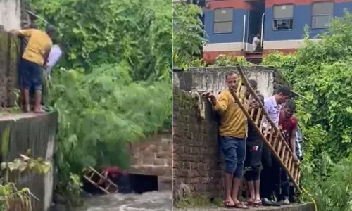 Hyderabad : तेज बहाव वाले नाले से व्यक्ति को बचाने में कामयाबी Hyderabad : तेज बहाव वाले नाले से व्यक्ति को बचाने में कामयाबी