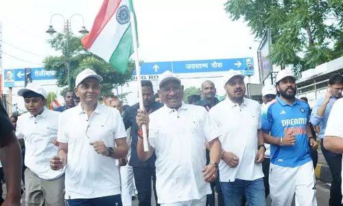 रायपुर में CM विष्णुदेव साय ने स्वतंत्रता दौड़ लगाई