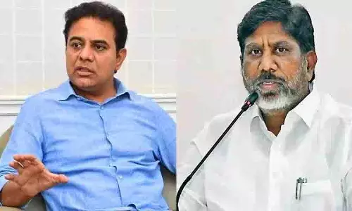 KTR ने भट्टी विक्रमार्क को छह गारंटी पर लोगों का सामना करने की चुनौती दी KTR ने भट्टी विक्रमार्क को छह गारंटी पर लोगों का सामना करने की चुनौती दी