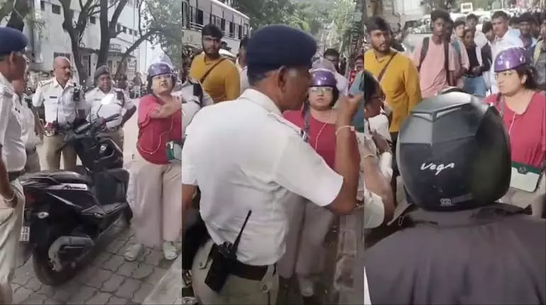 Bengaluru की महिला ने ट्रैफिक पुलिस को दी गंदी गालियां Bengaluru की महिला ने ट्रैफिक पुलिस को दी गंदी गालियां