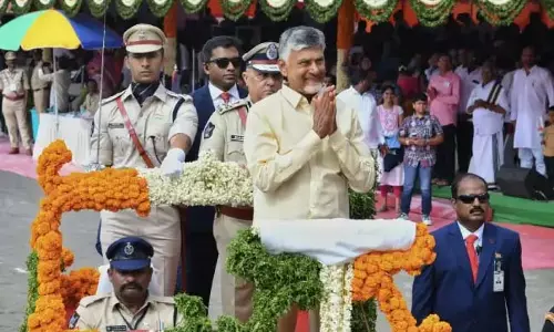 Andhra : विजयवाड़ा में स्वतंत्रता समारोह मुख्यमंत्री ने राष्ट्रीय ध्वज फहराया