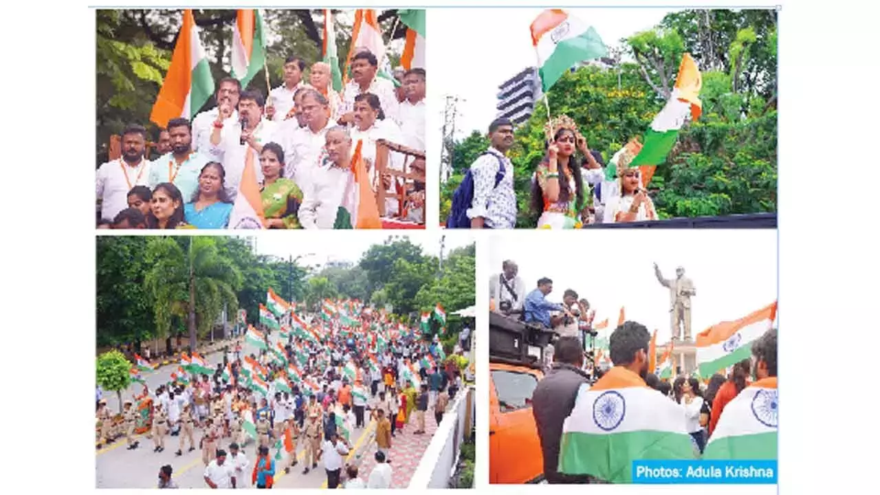 Telangana: हर घर तिरंगा यात्रा देशभक्ति के उत्साह के साथ मनाई गई