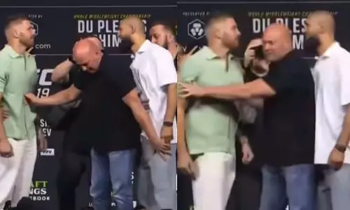 UFC 319 से पहले ड्रिकस डू प्लेसिस और खमज़त चिमाएव के बीच जबरदस्त तनातनी