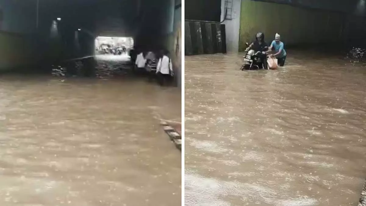 Mumbai: बाढ़ से बेहाल आरे अंडरपास, मरोल मरोशी रोड पर ट्रैफिक जाम Mumbai: बाढ़ से बेहाल आरे अंडरपास, मरोल मरोशी रोड पर ट्रैफिक जाम