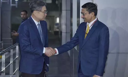 दक्षिण कोरियाई विदेश मंत्री पहली यात्रा पर भारत पहुंचे