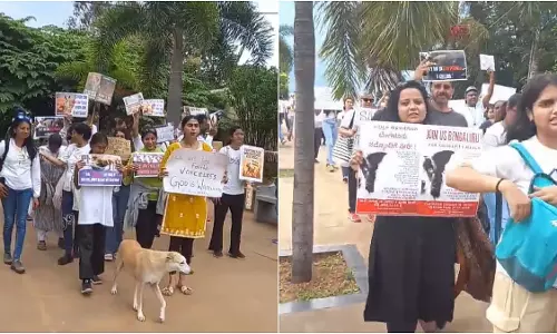 Bengaluru: दिल्ली-एनसीआर आवारा कुत्तों के समर्थन में  रैली