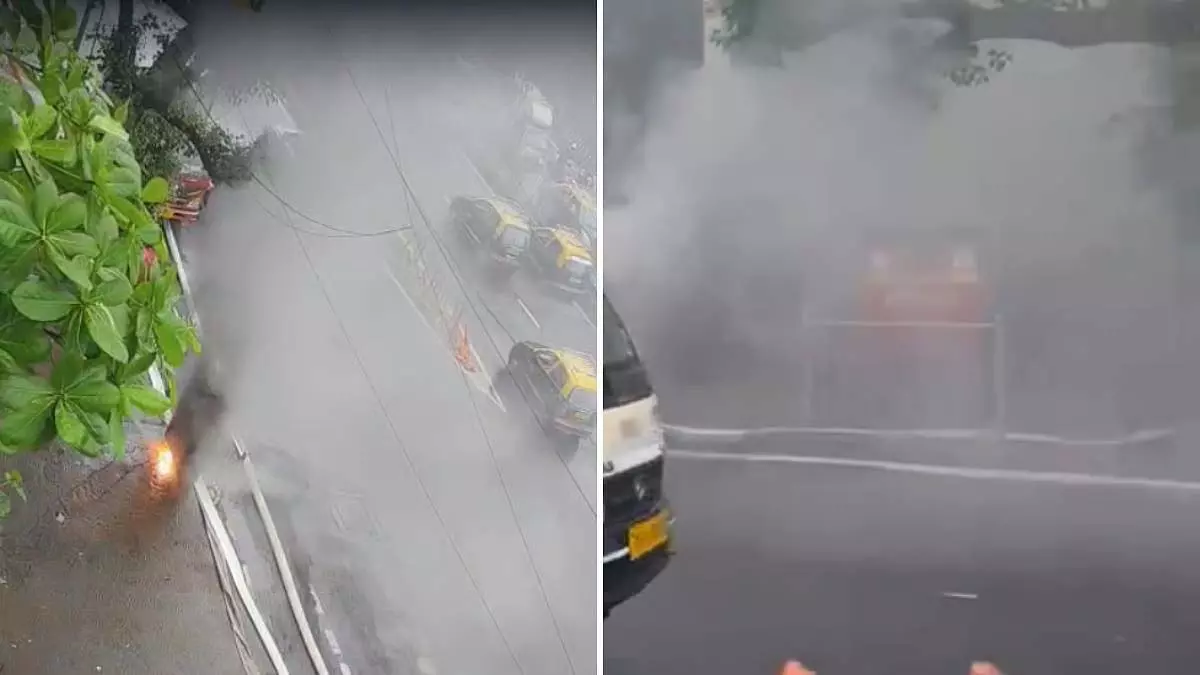 Mumbai: किंग्स सर्कल में बेस्ट मीटर बॉक्स में शॉर्ट सर्किट से लगी आग Mumbai: किंग्स सर्कल में बेस्ट मीटर बॉक्स में शॉर्ट सर्किट से लगी आग