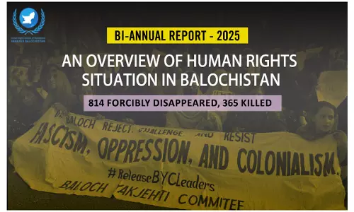 Balochistan मानवाधिकार परिषद ने क्षेत्र में सरकारी हिंसा में चौंकाने वाली वृद्धि पर प्रकाश डाला Balochistan मानवाधिकार परिषद ने क्षेत्र में सरकारी हिंसा में चौंकाने वाली वृद्धि पर प्रकाश डाला