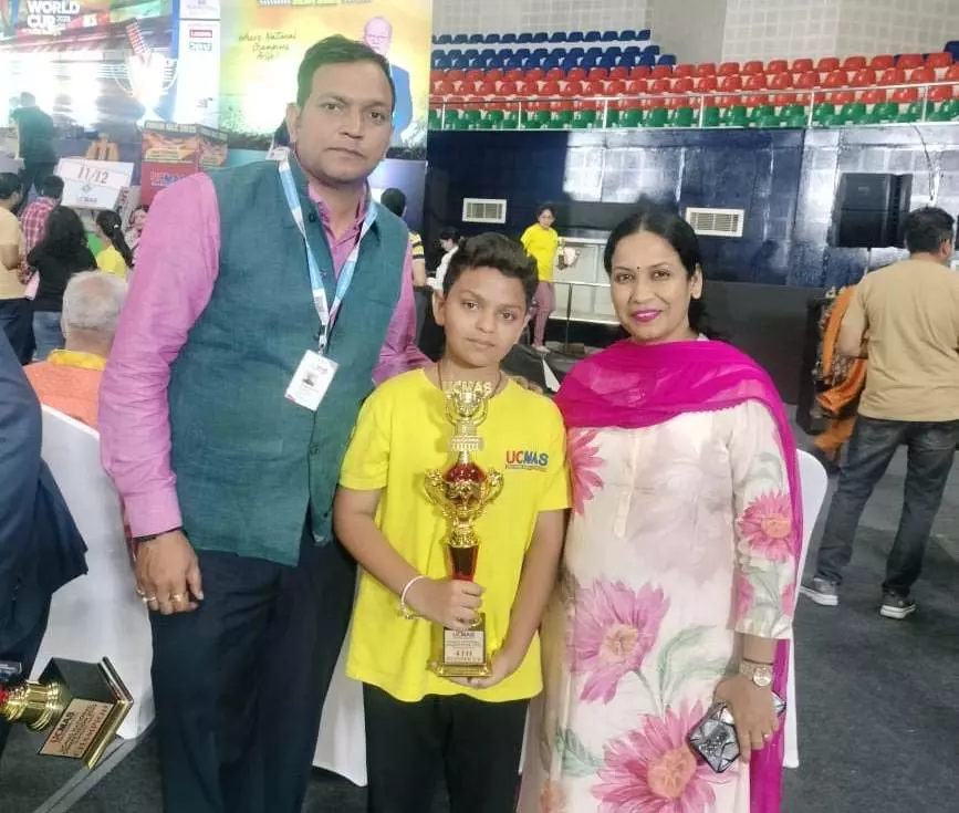 राष्ट्रीय अबेकस चैंपियनशिप में रायपुर के विराज ने हासिल किया चौथा स्थान राष्ट्रीय अबेकस चैंपियनशिप में रायपुर के विराज ने हासिल किया चौथा स्थान