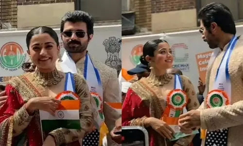 New York में इंडिया डे परेड में रश्मिका मंदाना और विजय देवरकोंडा के मधुर क्षण