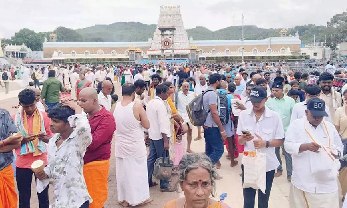Andhra: लंबे सप्ताहांत में तिरुमाला की पहाड़ियाँ श्रद्धालुओं से भरी रहीं