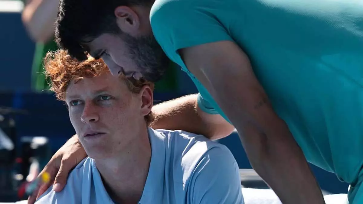 Jannik Sinner: बीमारी के कारण रिटायरमेंट, अल्काराज़ ने दी सांत्वना Jannik Sinner: बीमारी के कारण रिटायरमेंट, अल्काराज़ ने दी सांत्वना