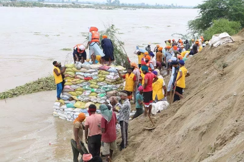 Beas और सतलुज नदी में जलस्तर बढ़ने पर धार्मिक समुदाय और स्थानीय लोग किसानों की मदद के लिए आगे आए Beas और सतलुज नदी में जलस्तर बढ़ने पर धार्मिक समुदाय और स्थानीय लोग किसानों की मदद के लिए आगे आए