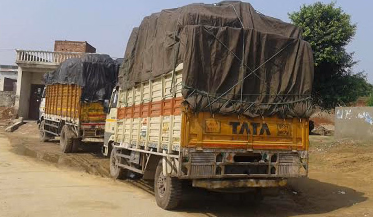 Rewari: उड़नदस्ता की कार्रवाई, रेवाड़ी में 15 ओवरलोड वाहन जब्त