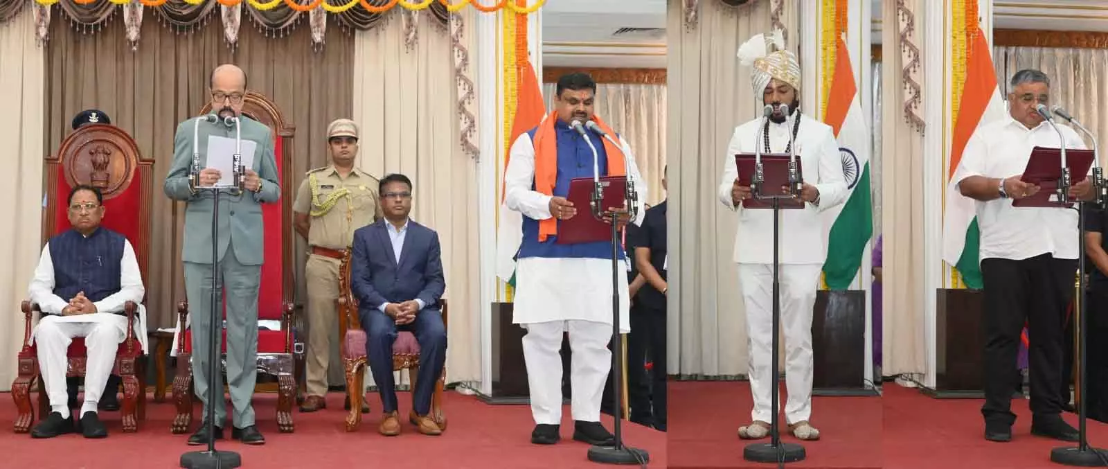 राज्यपाल डेका ने दिलाई मंत्रियों को शपथ राज्यपाल डेका ने दिलाई मंत्रियों को शपथ