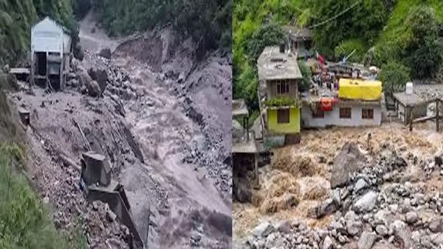 हिमाचल में बादल फटने से तबाही, रेड अलर्ट जारी हिमाचल में बादल फटने से तबाही, रेड अलर्ट जारी
