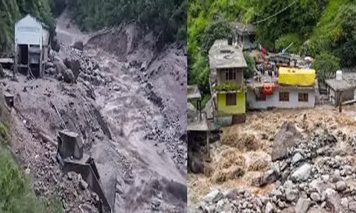 हिमाचल में बादल फटने से तबाही, रेड अलर्ट जारी हिमाचल में बादल फटने से तबाही, रेड अलर्ट जारी