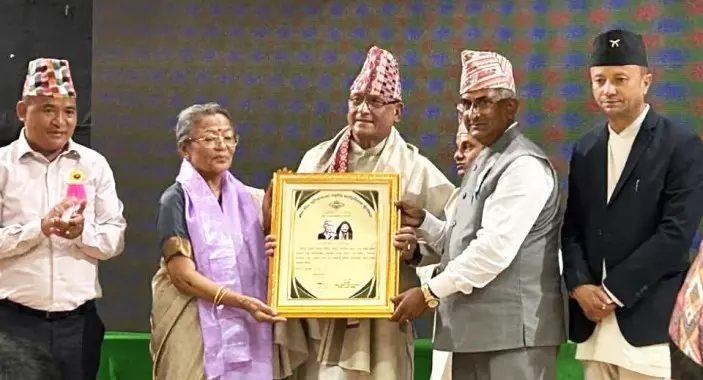 Sikkim : नेपाली भाषा मान्यता आंदोलन में भूमिका के लिए दिल कुमारी भंडारी को सम्मानित किया गया Sikkim : नेपाली भाषा मान्यता आंदोलन में भूमिका के लिए दिल कुमारी भंडारी को सम्मानित किया गया