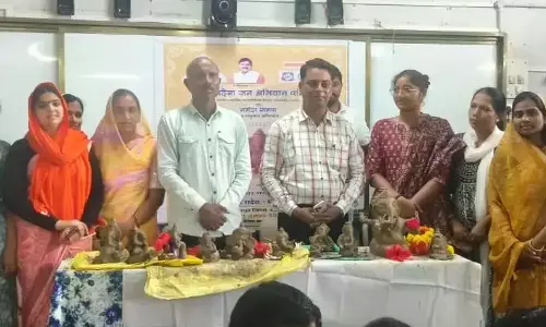 Rajgarh: मिट्टी से गणेश बनाने का प्रशिक्षण, प्रकृति बचाने की पहल Rajgarh: मिट्टी से गणेश बनाने का प्रशिक्षण, प्रकृति बचाने की पहल